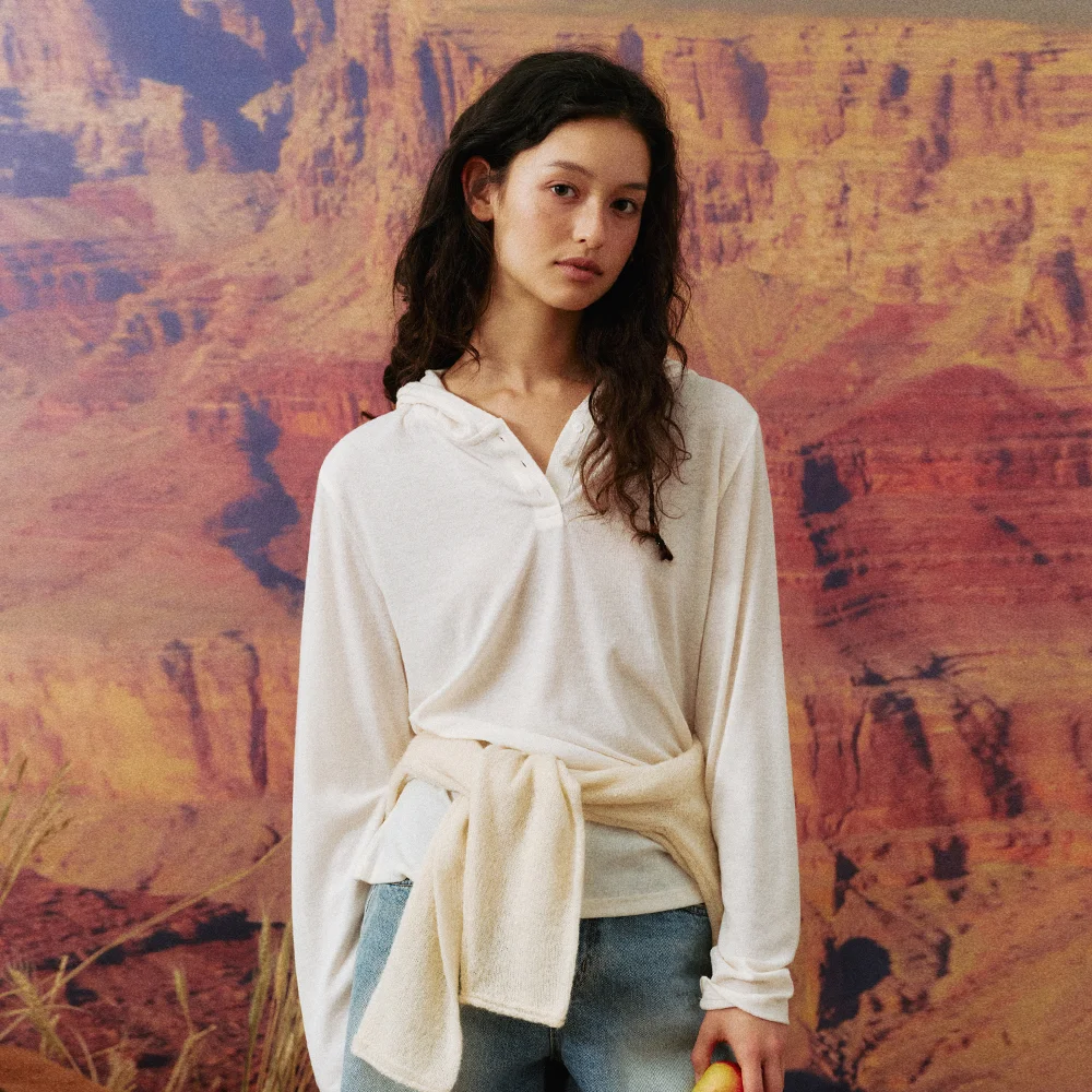 HESEN HOODED TEE_CREAM