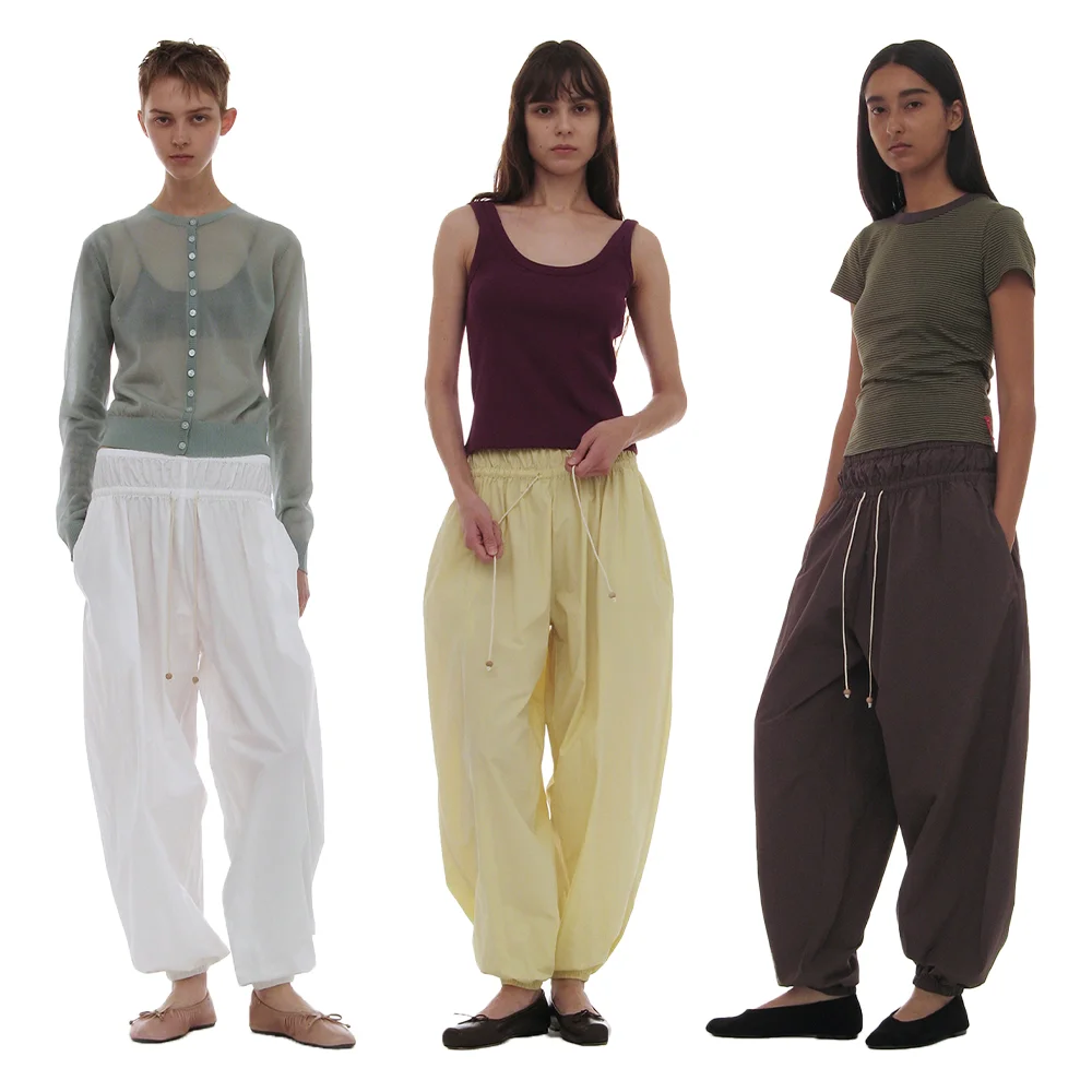 PWC COTTON DOUBLE WAIST HAREM PANTS_10COLOR