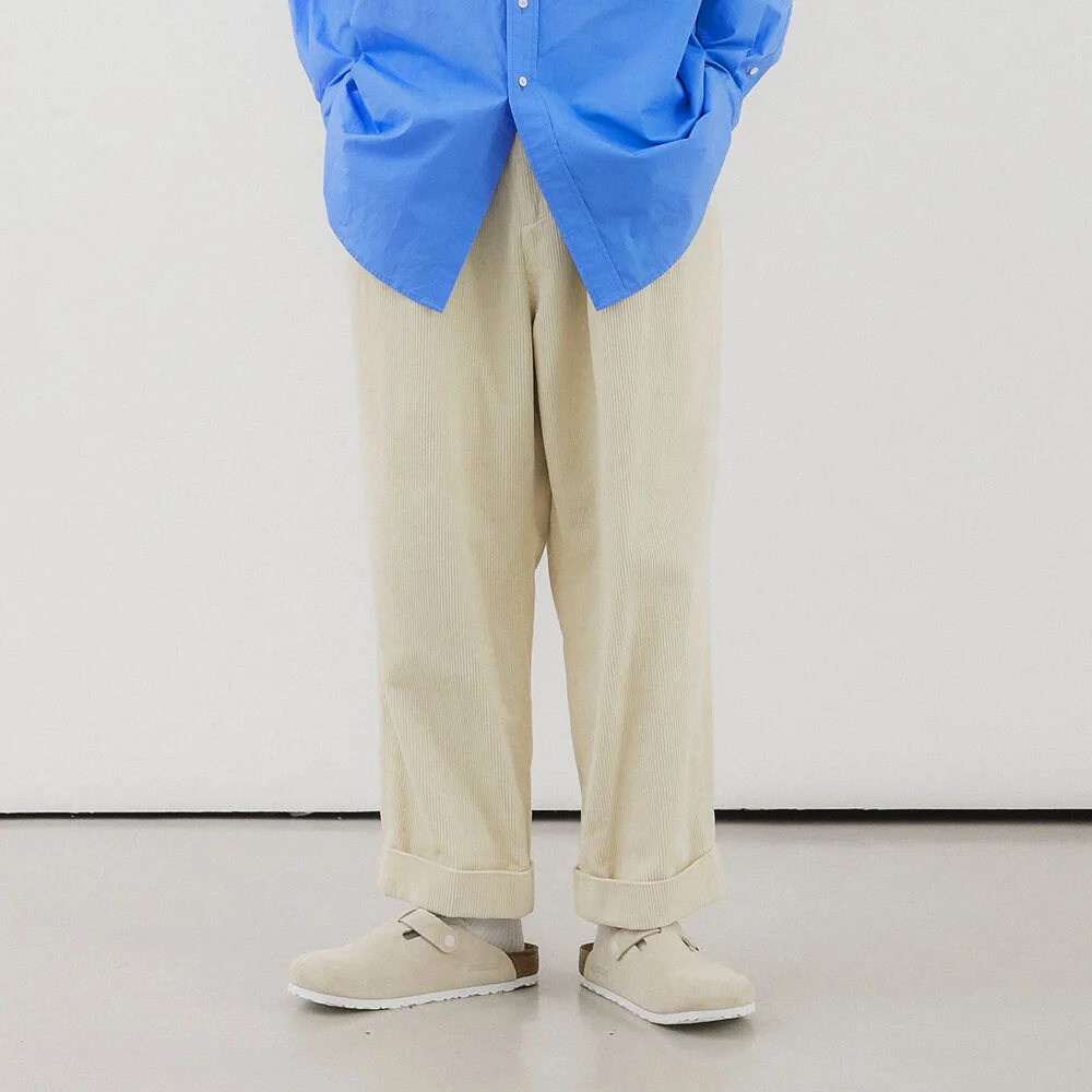 BIGBOY TURN-UP PANTS CREAM (CORDUROY)