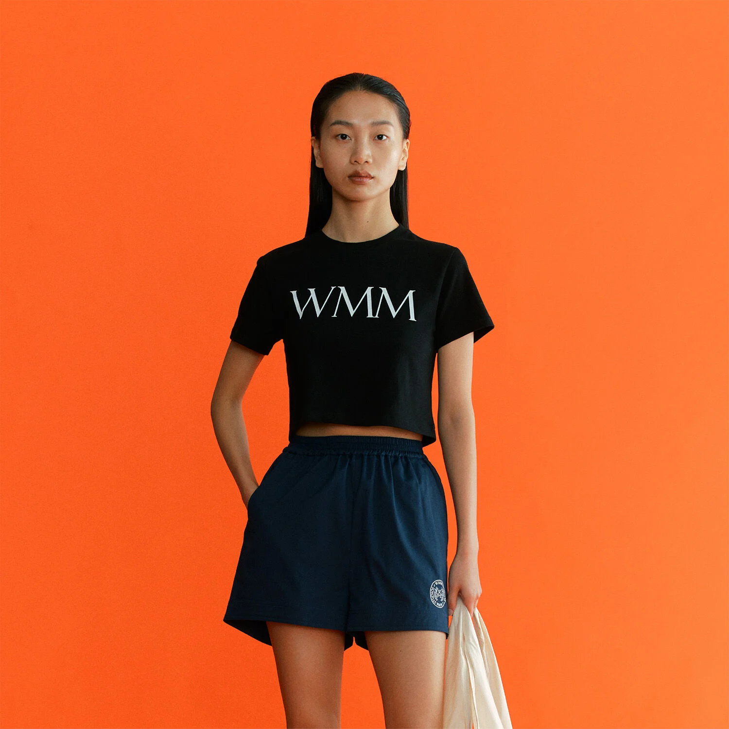 Classic Logo Crop T shirt - Black