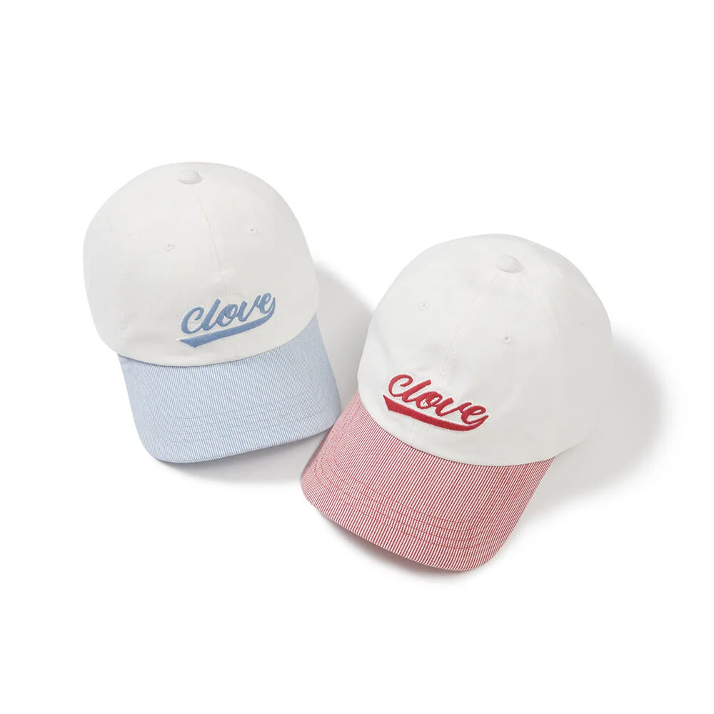 Stripe Colorblock Logo Ball Cap (2color)
