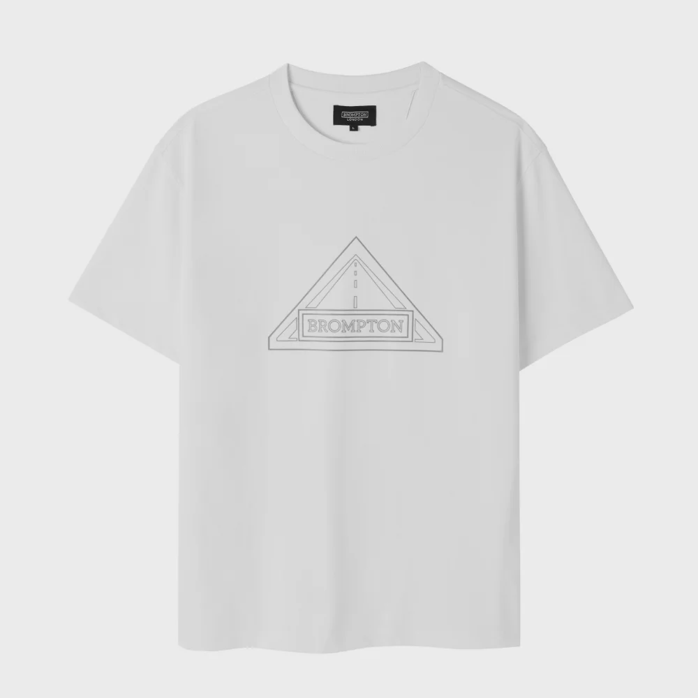 REFLECTIVE HALF SLEEVE T-SHIRT - O/WHITE (P252MTS134)