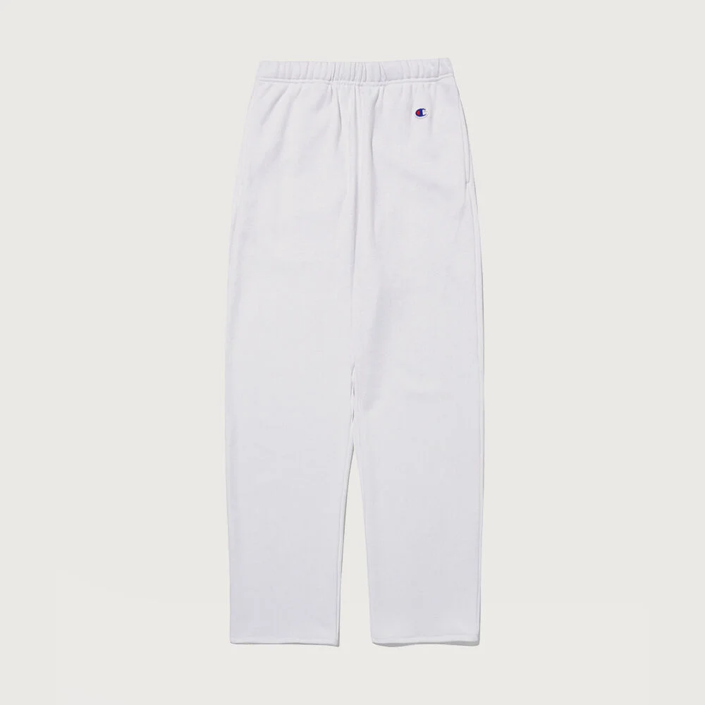 C標誌 法式毛圈布 直筒 褲子 White