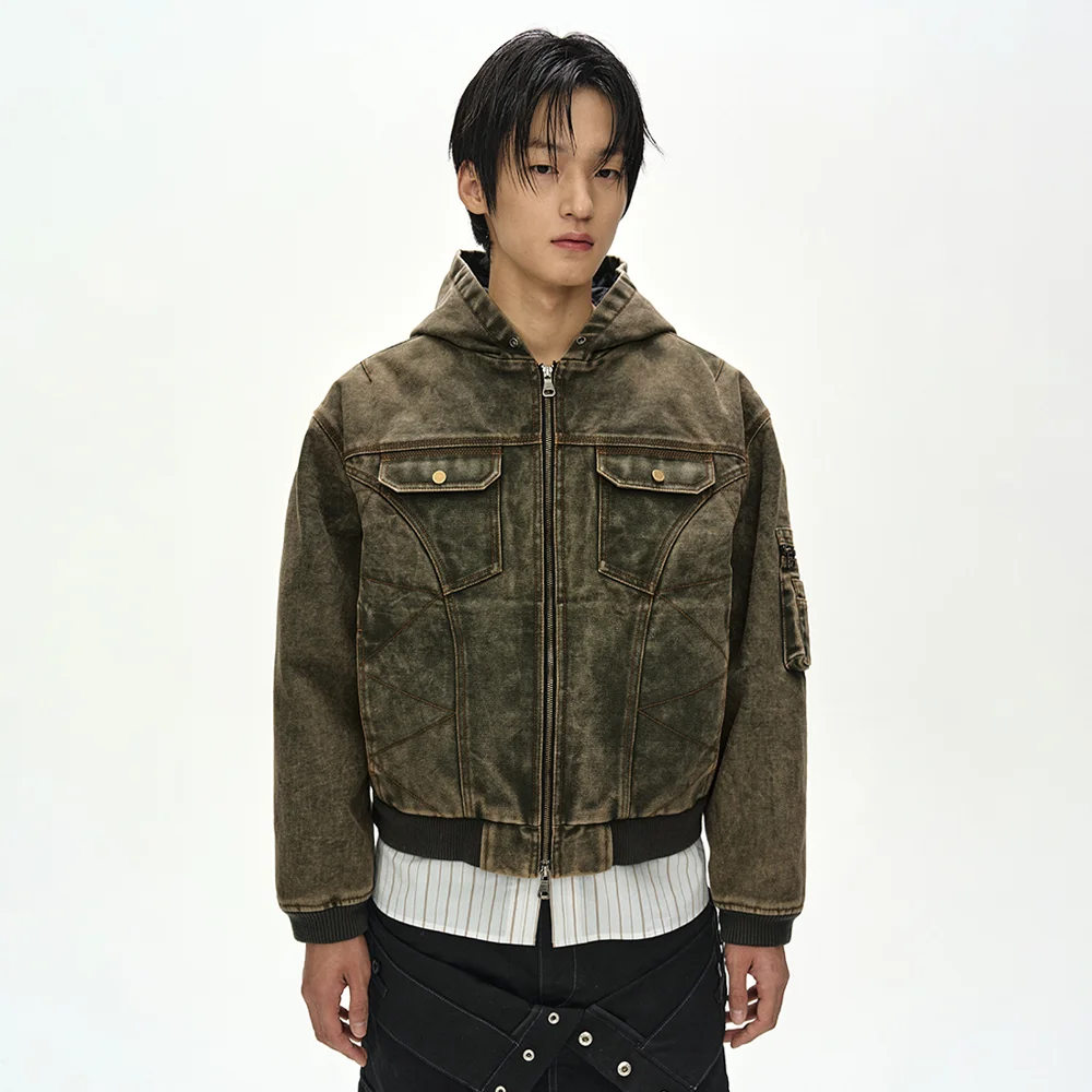 MILLY WASHED HOODIE JACKET (KHAKI)