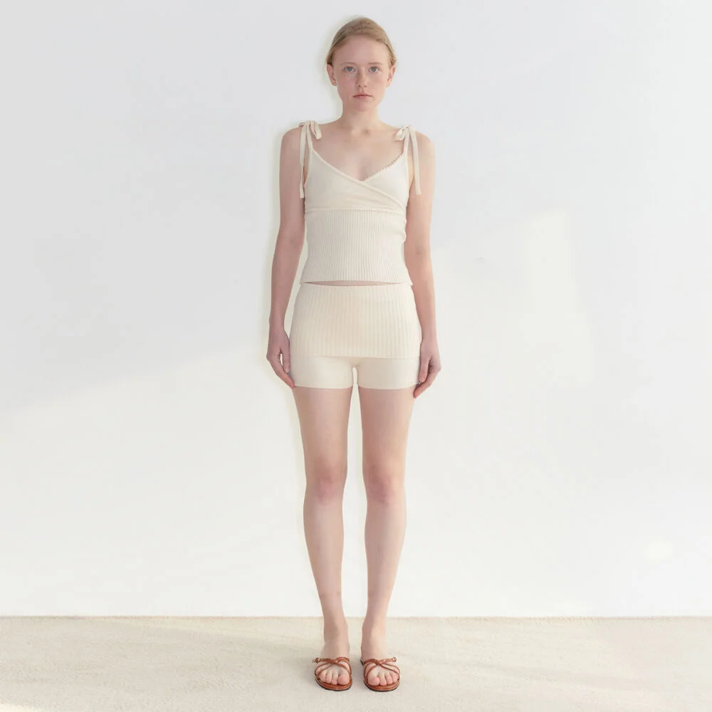 Knit Shorts (Ivory)