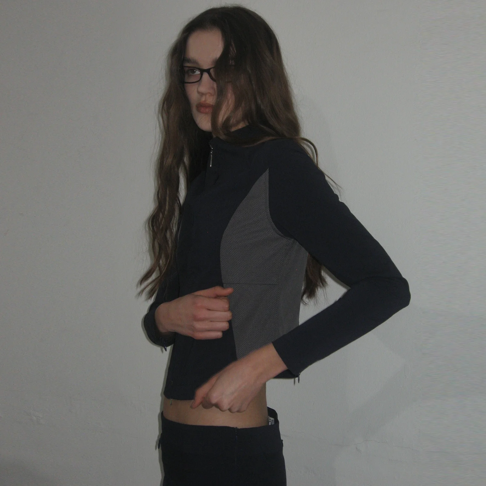 MESH LAYER ZIP-UP JACKET_NAVY