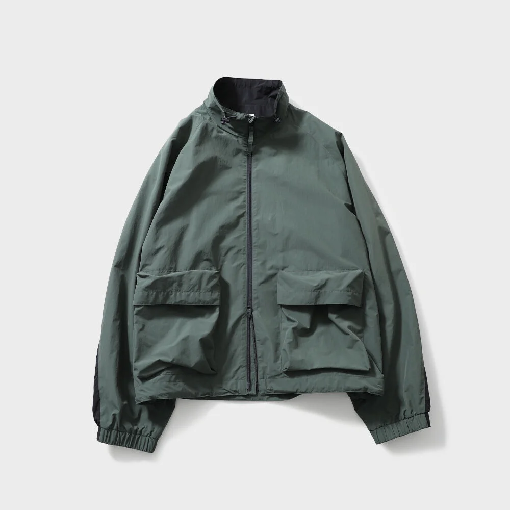 Parker Color Block Jacket Forest Green