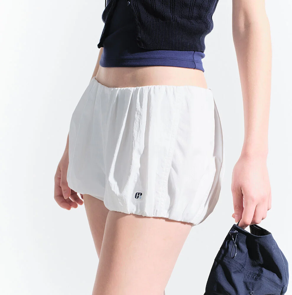RYAN SHIRRING SHORTS (WHITE)