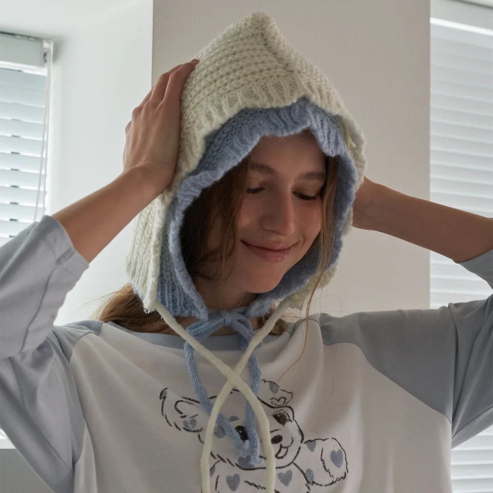 Frill Knit Balaclava_3 color