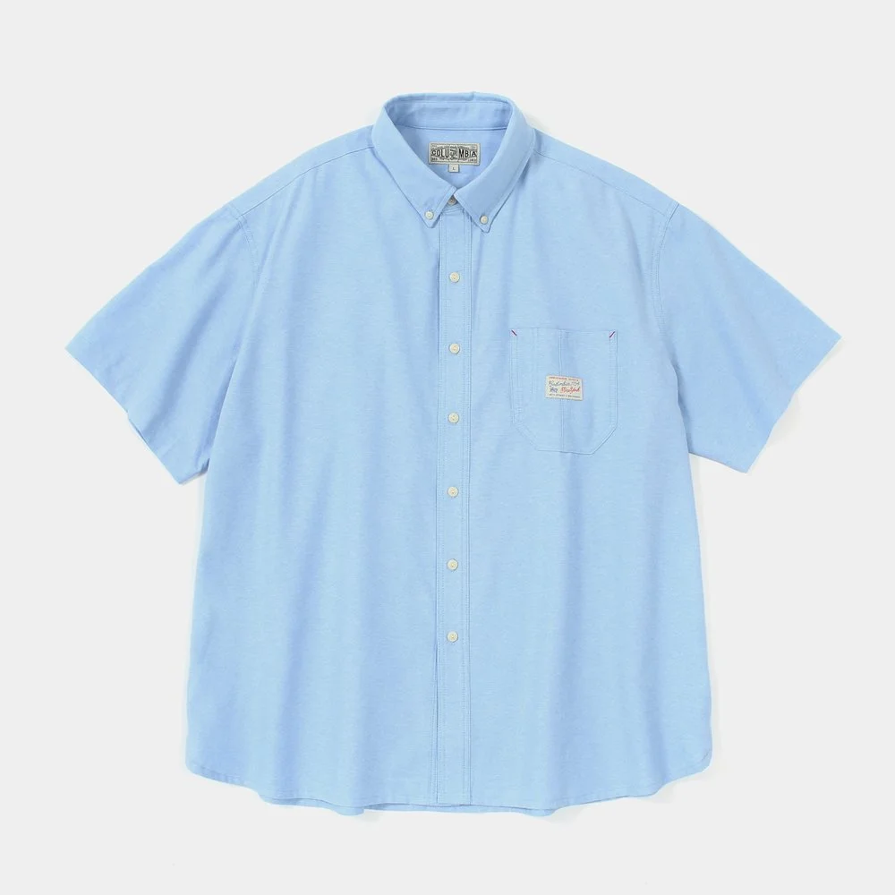 SL-LABEL ONE POCKET OXFORD S/S SHIRTS 藍色
