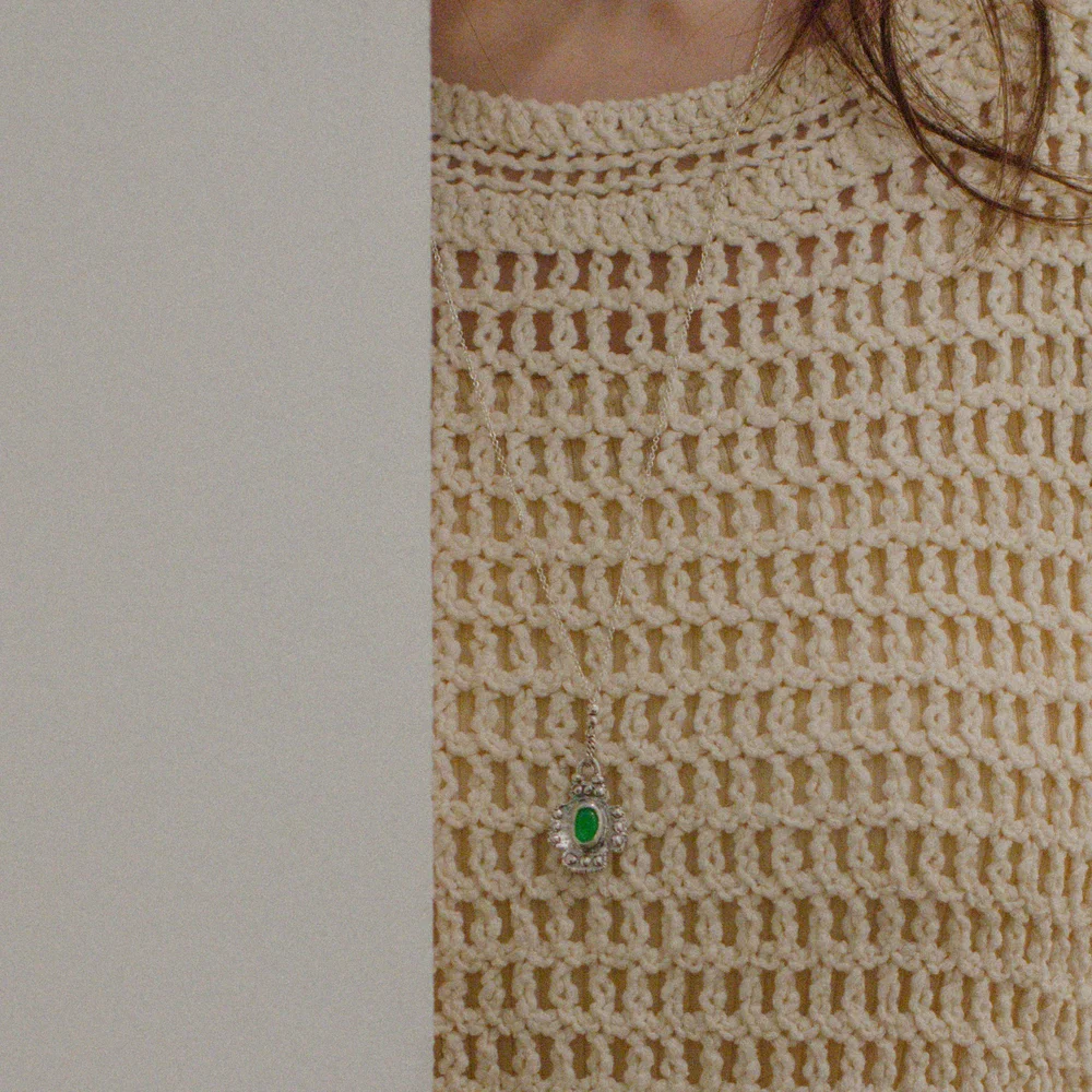 Wooly Cross necklace Woolly 交叉 頸鏈