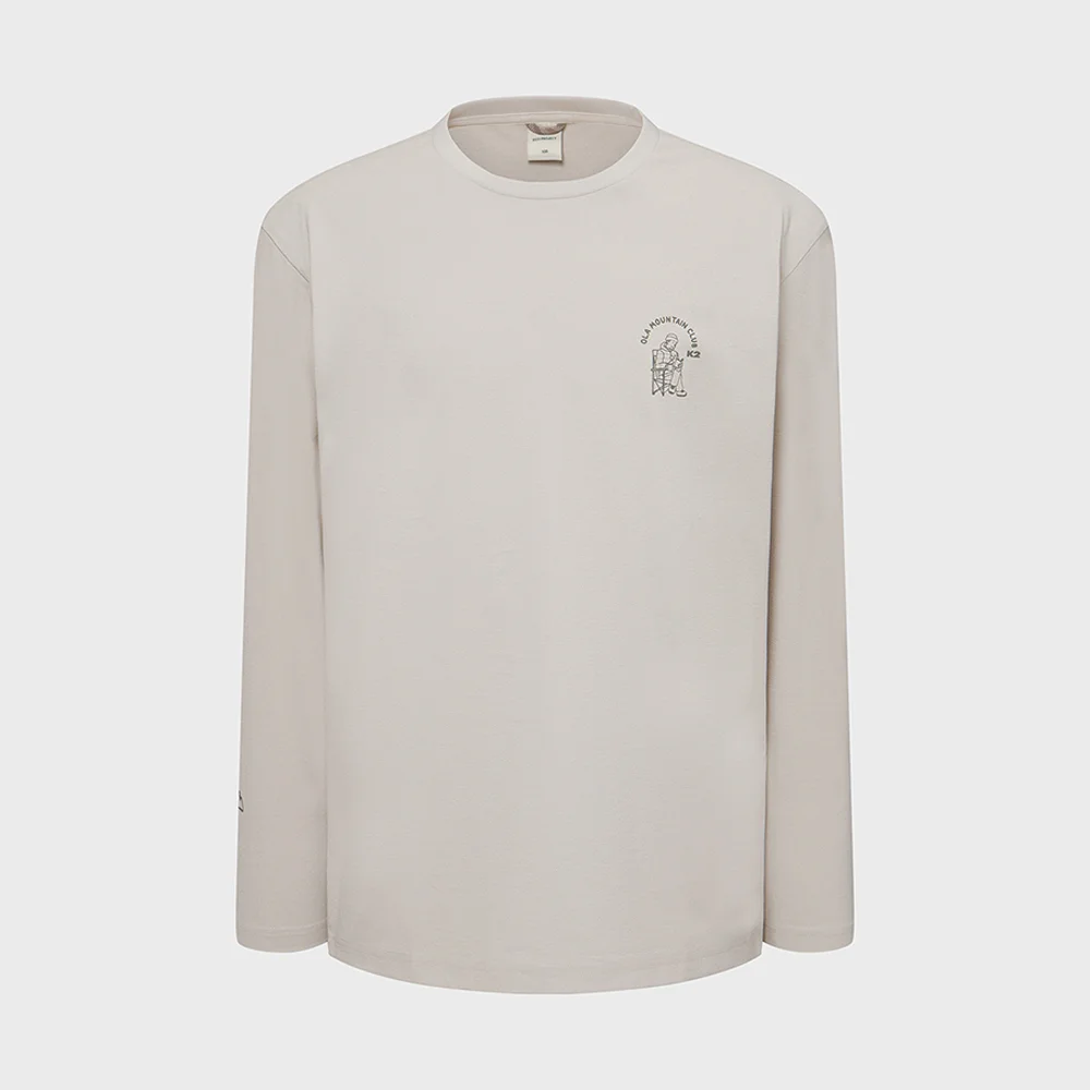 Ola(OLA) 必備款 圓領_PEARL GREY_KMU25231PG