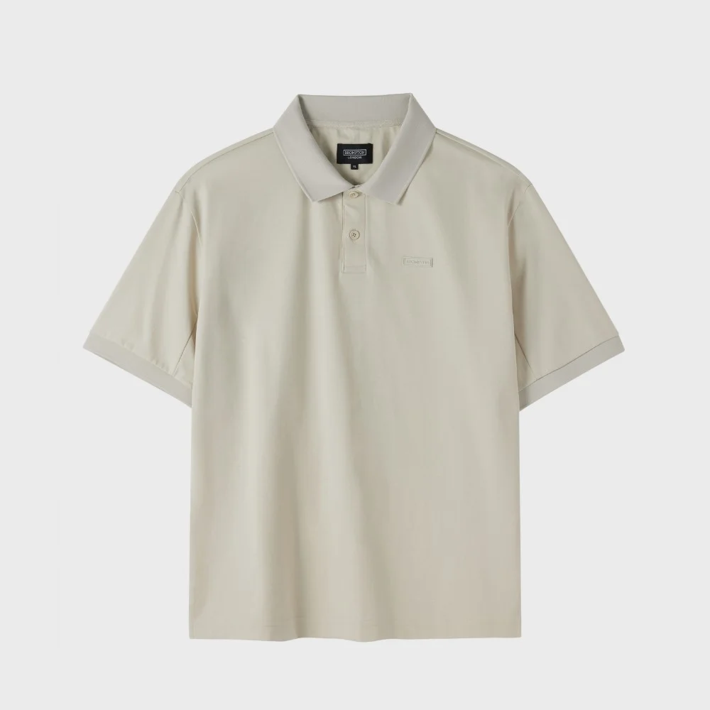SUPIMA COLLAR T-SHIRT - L/GREY (P252MPL130)