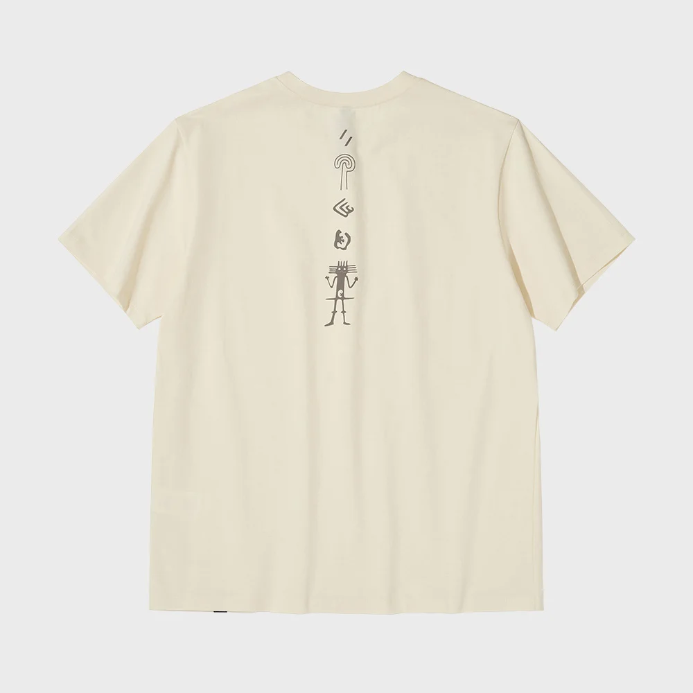 NAZCA VERTICAL SYMBOL T-SHIRT_CREAM