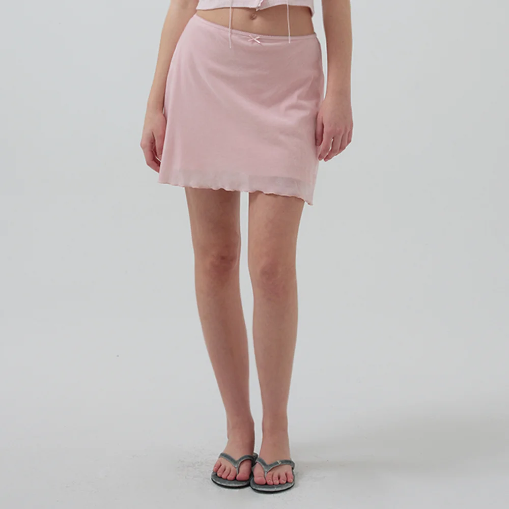 Fia Velvet Mini Skirt_Pink