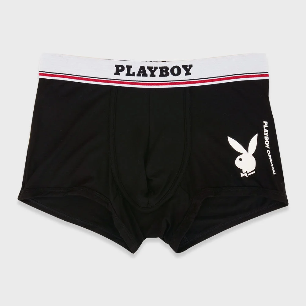 人造絲 男裝 Big Rabbit 四角內褲 黑色 1張裝 PMD2105-BK