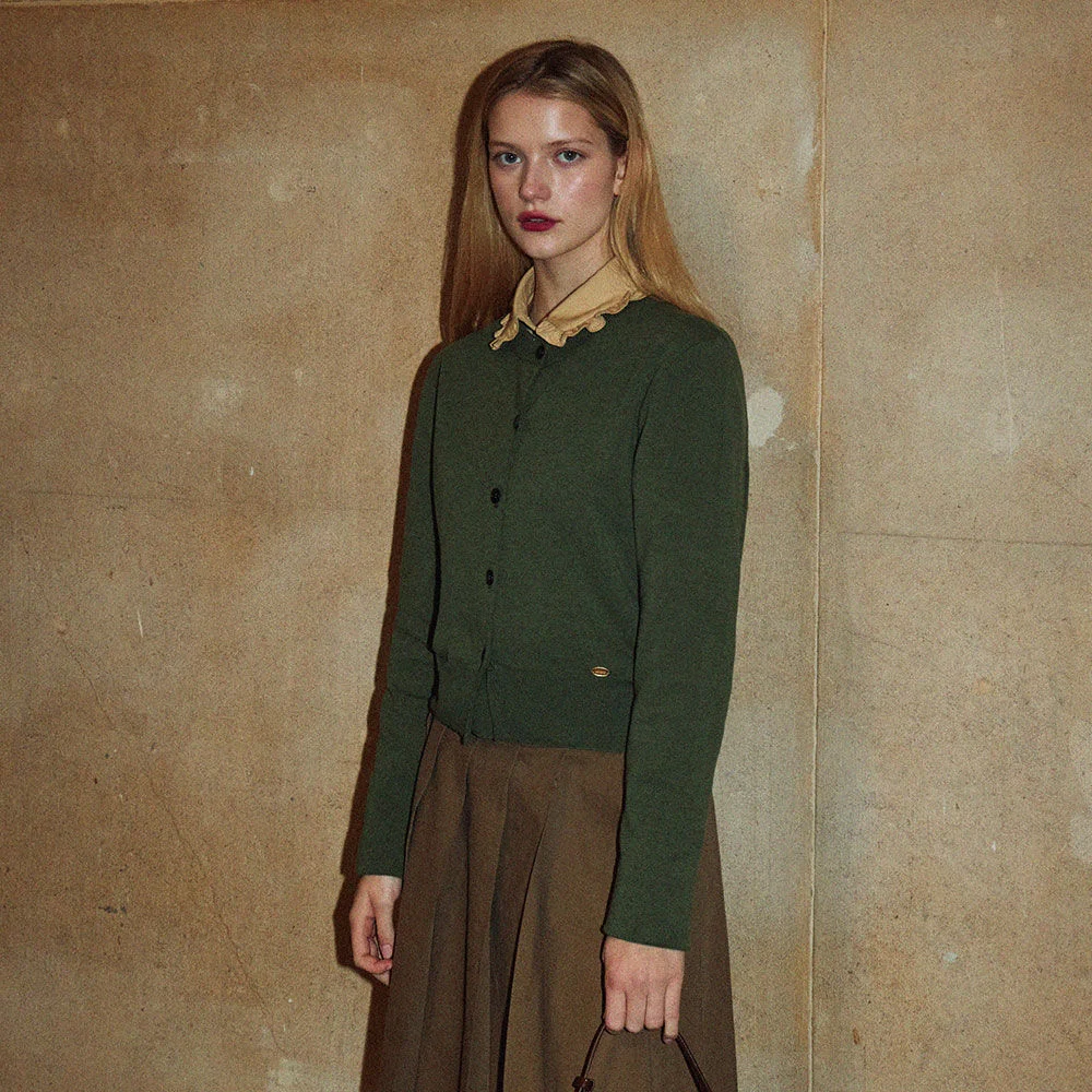 Two-In-One Knit Top Khaki