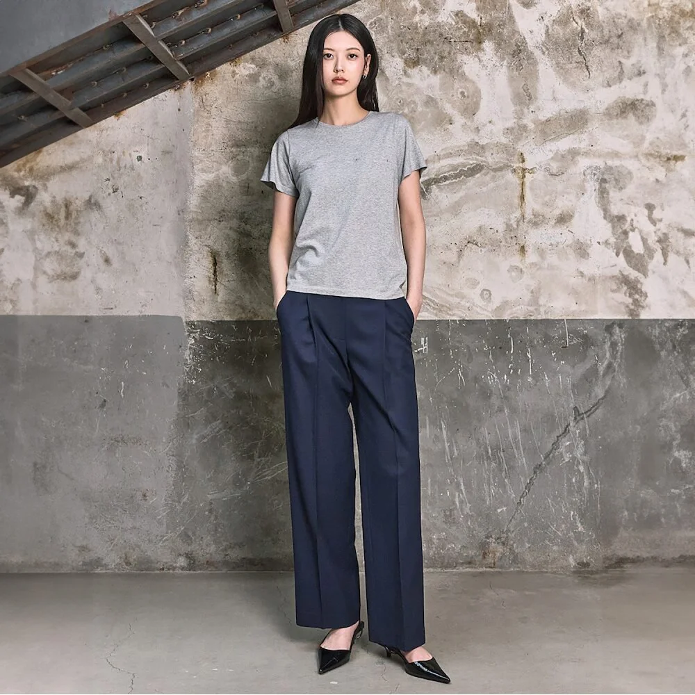 Signature Semi Wide Pants Navy (KE6221M01R)