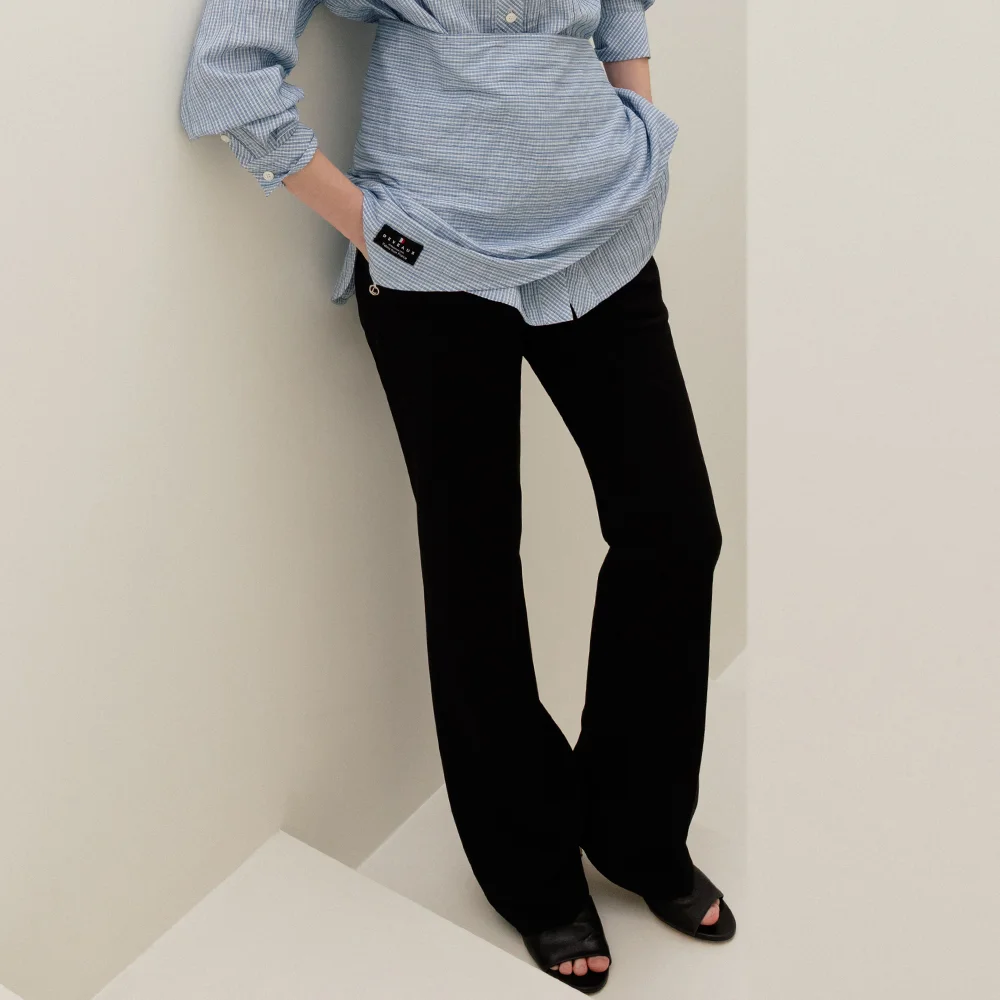 Fitte Slim Bootscut Slacks Black