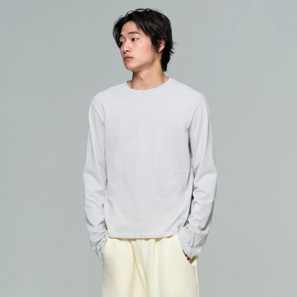 MEN ERA ESSENTIAL LS T - LIGHT GRAY