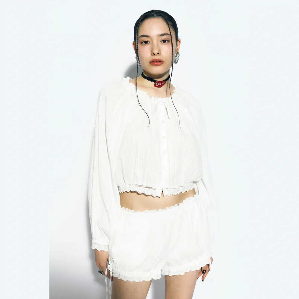 PURE LACE BLOUSE WHITE