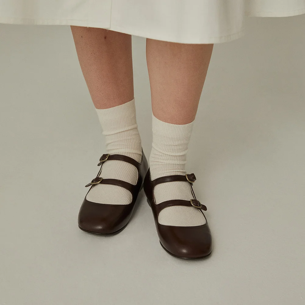 BALLERINA MARY JANE (BROWN)