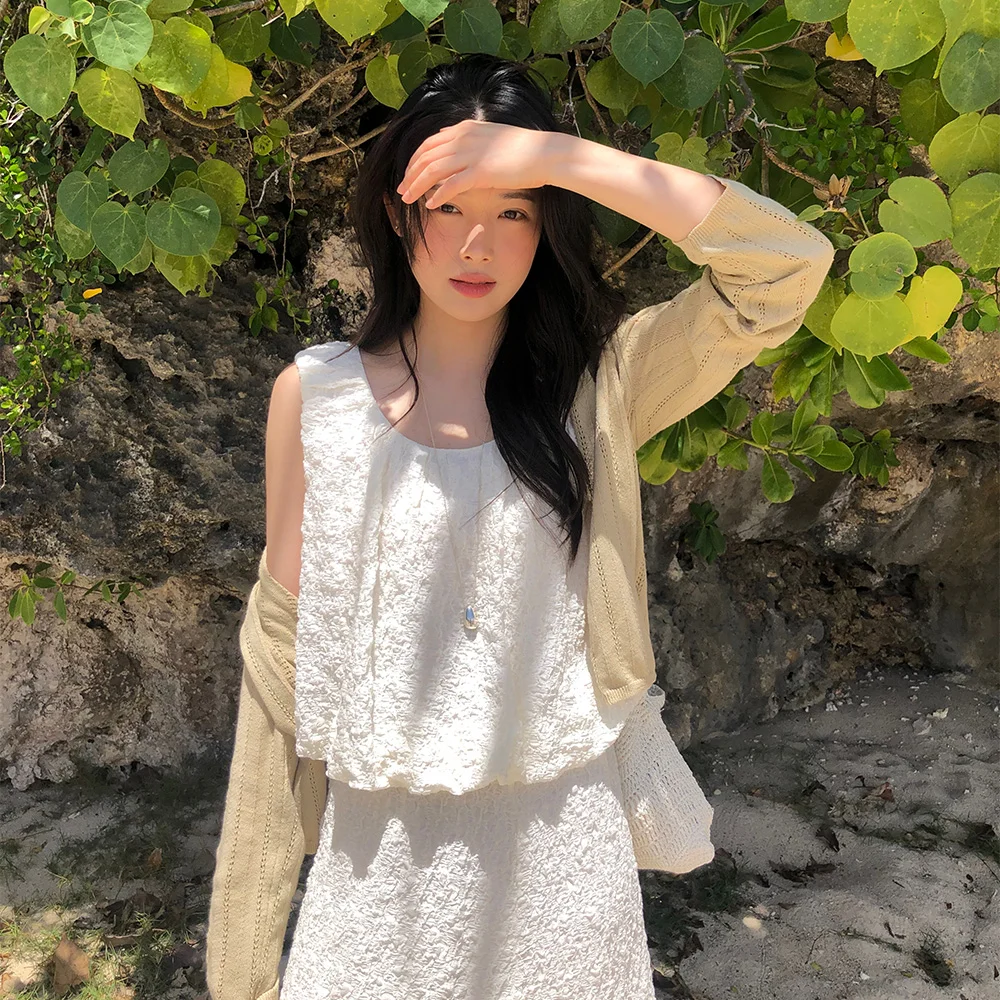 ATO PUNCHING CARDIGAN (SAGE KHAKI)