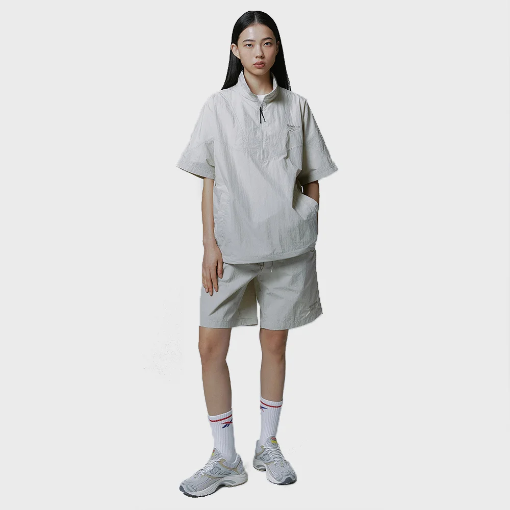 必備款 梭織 短褲 - 米色