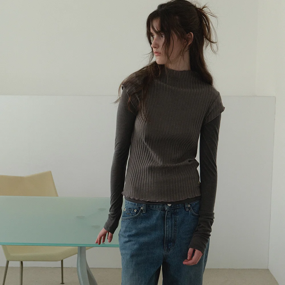 Nell pleats cap sleeve t-shirt_3 Colors