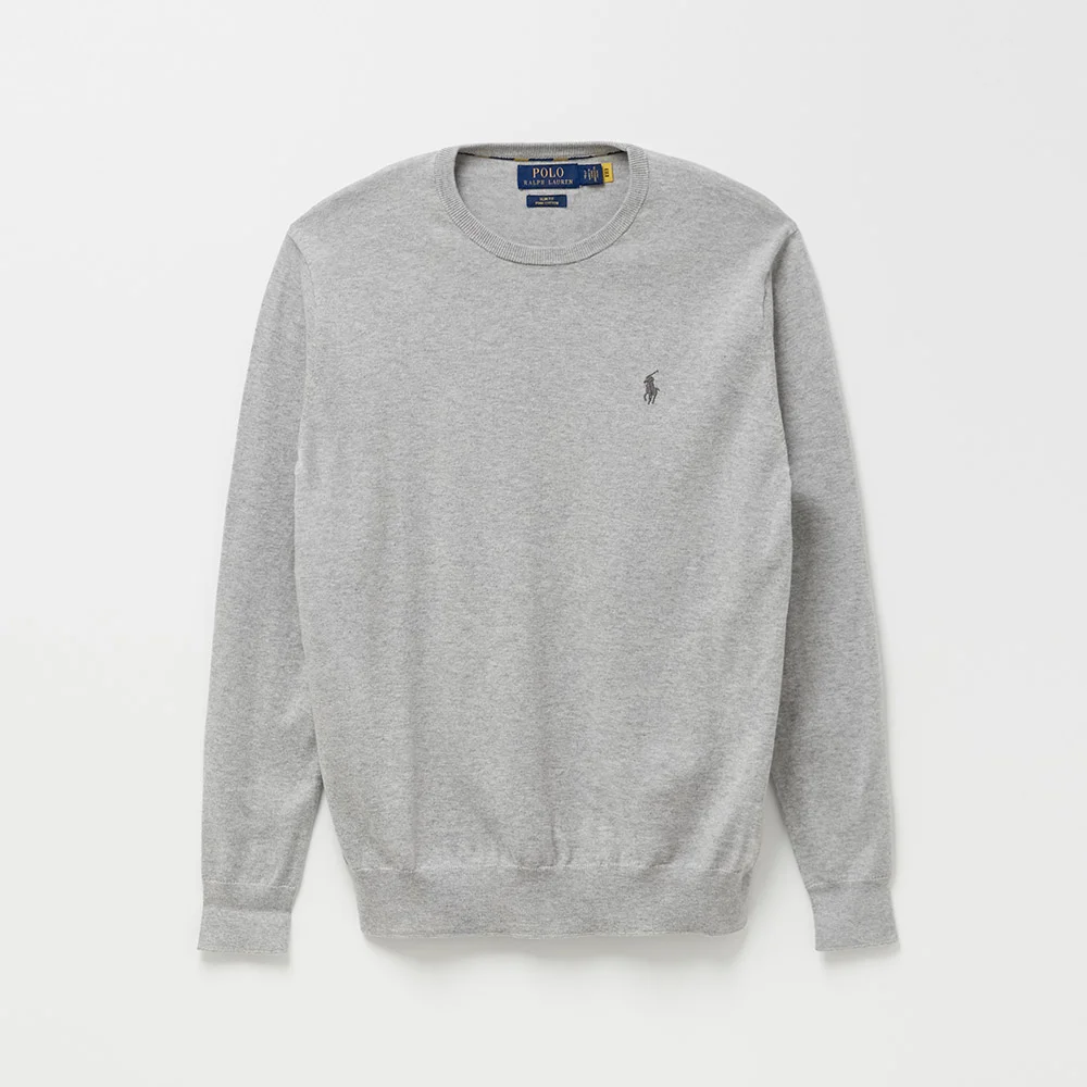 長袖 純棉 毛衣 (GREY)