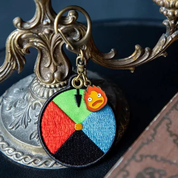 刺繡鎖匙扣(彩色圓盤) 鑰匙扣