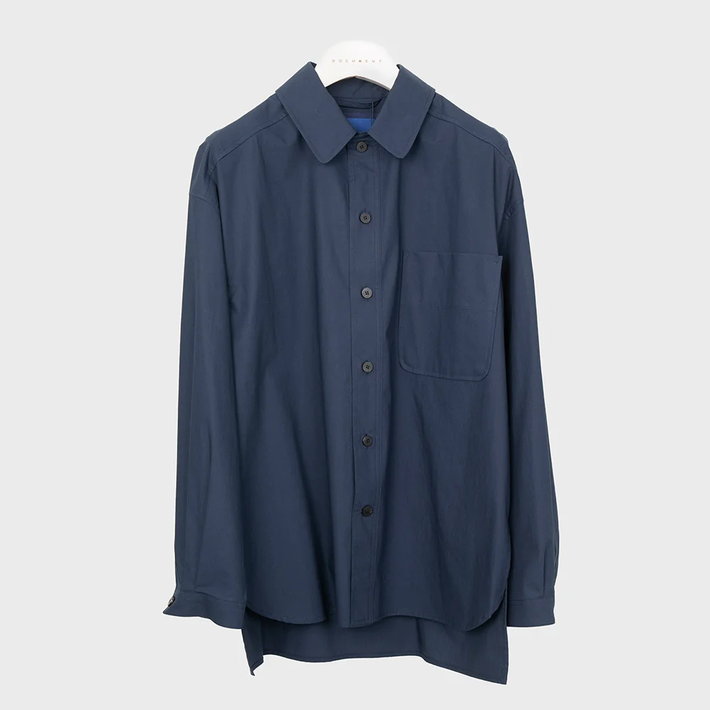 ORGANIC COTTON SET UP SHIRT_NAVY