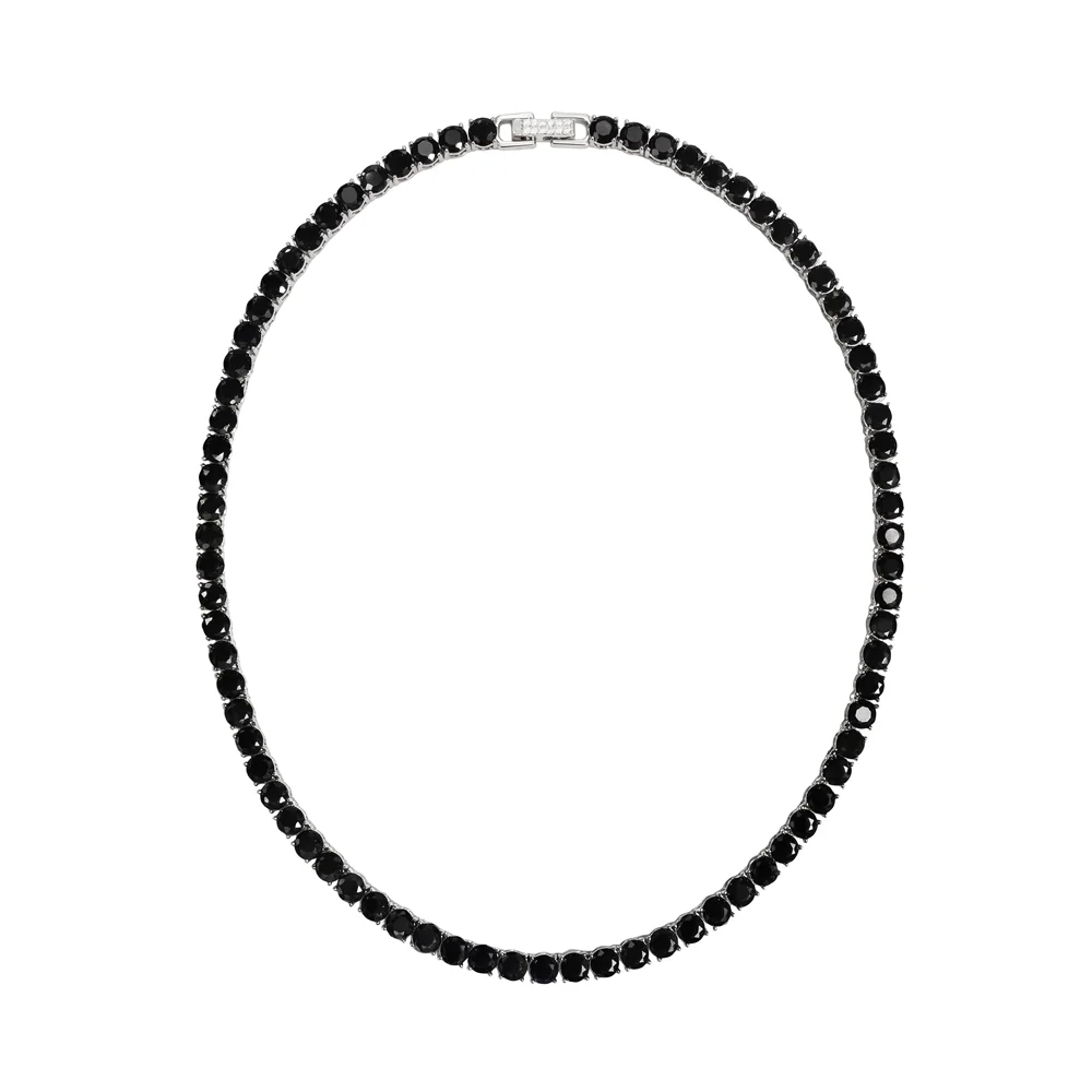 蛇紋 網球 水鑽 頸鏈_黑色 Snake tennis Cubic Necklace_Black