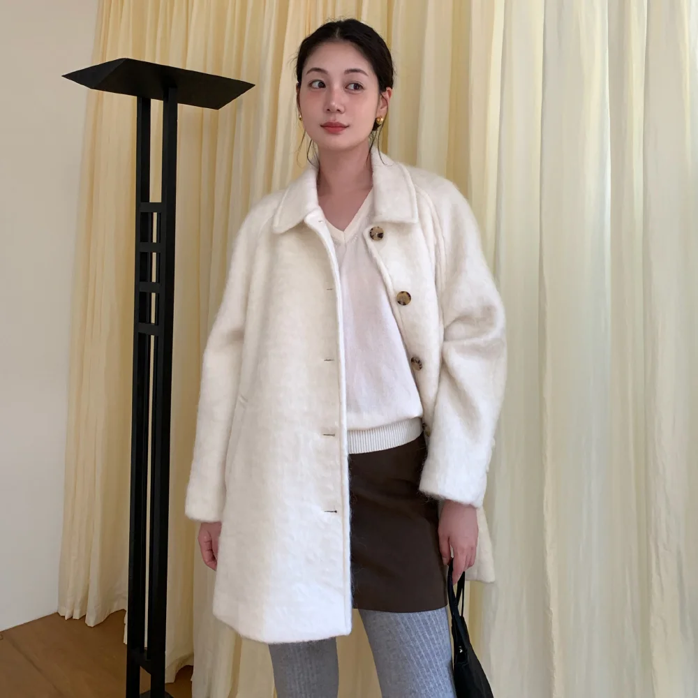 Snow White Half Balmacaan Coat