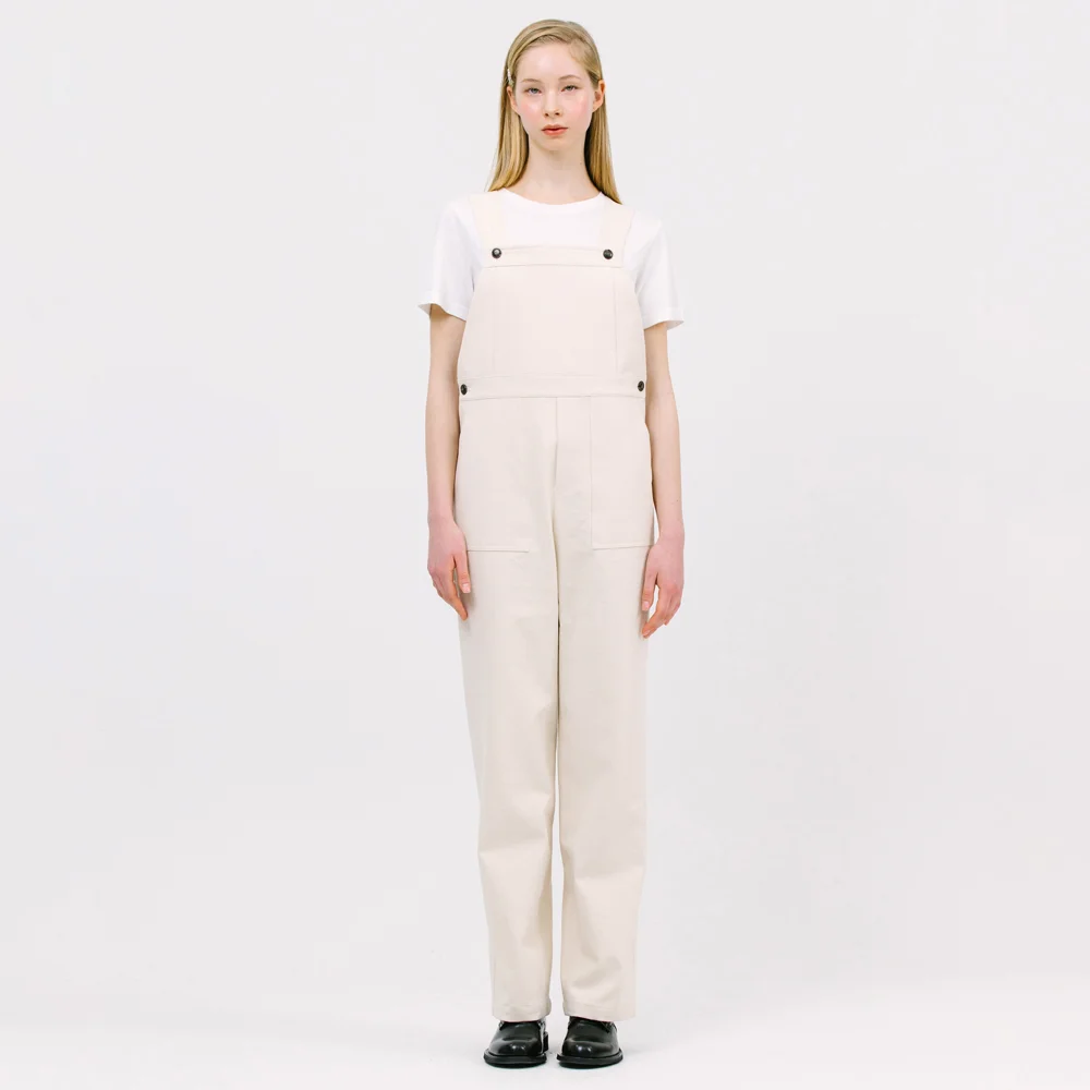 easy wide overalls_ecru