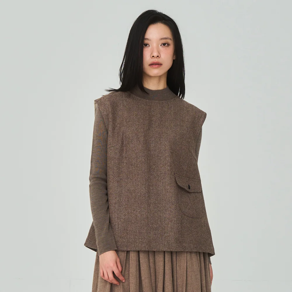 Pocket Brown Vest