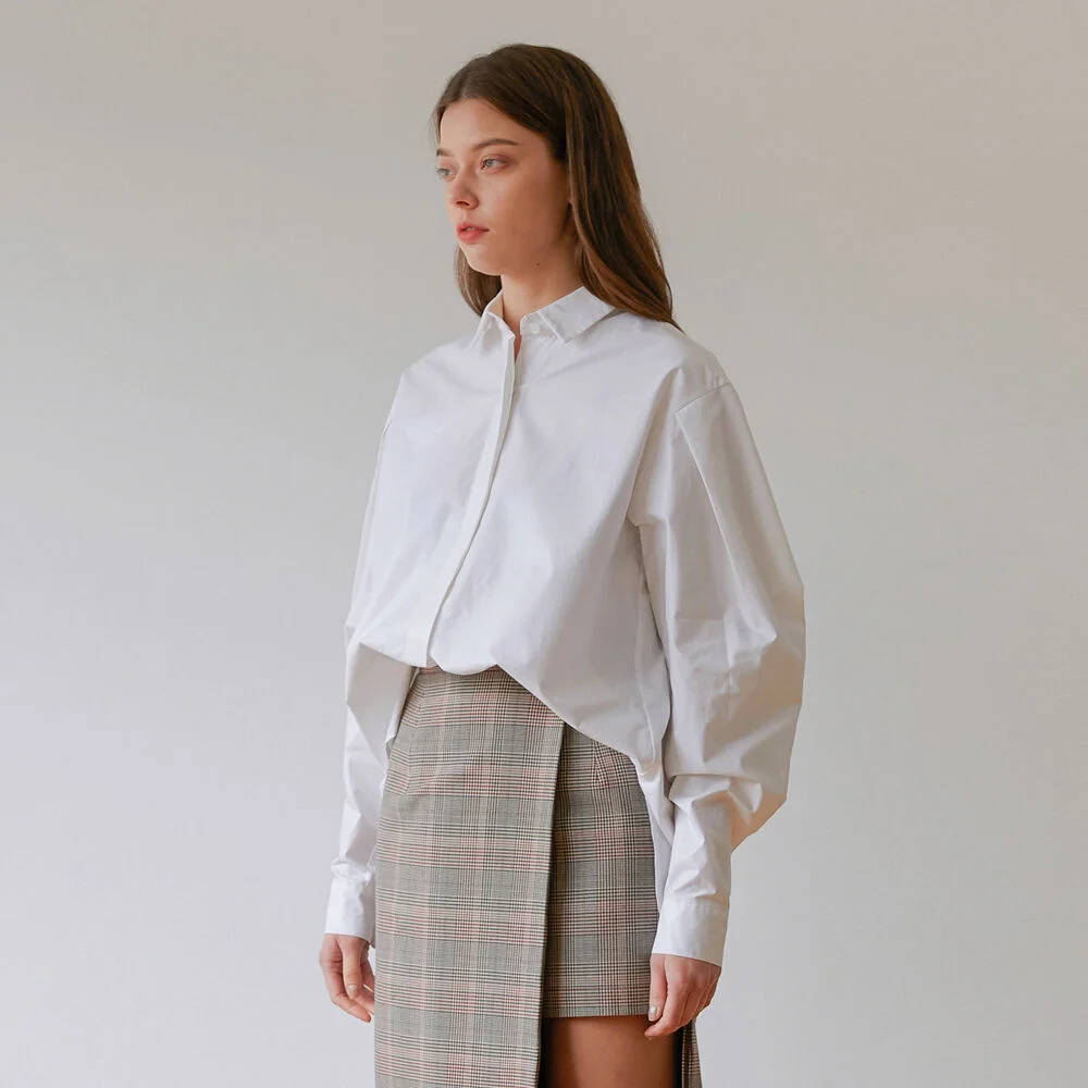 PUFF POINT WASHING SHIRT - WHITE