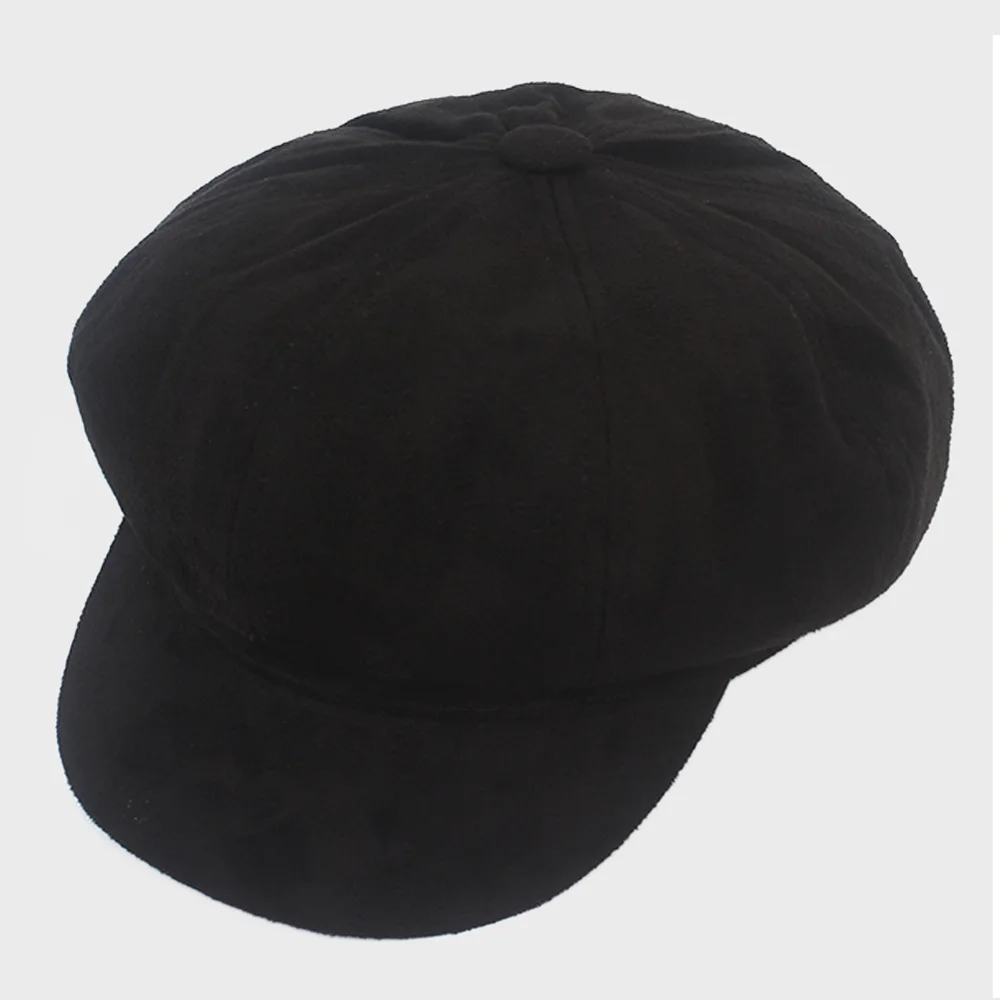 Black Suade Newsboy Cap 報童帽