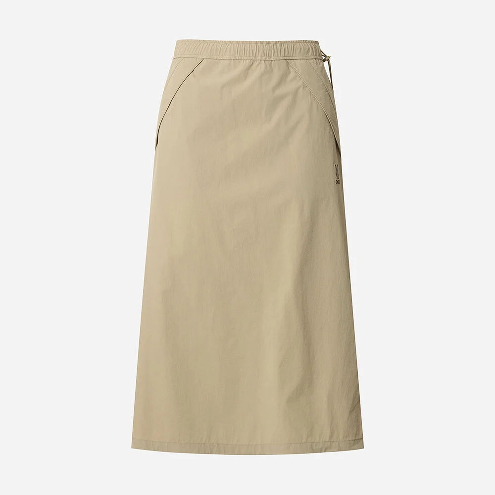 輕量 鬆緊帶 半身裙 女裝(TAN)