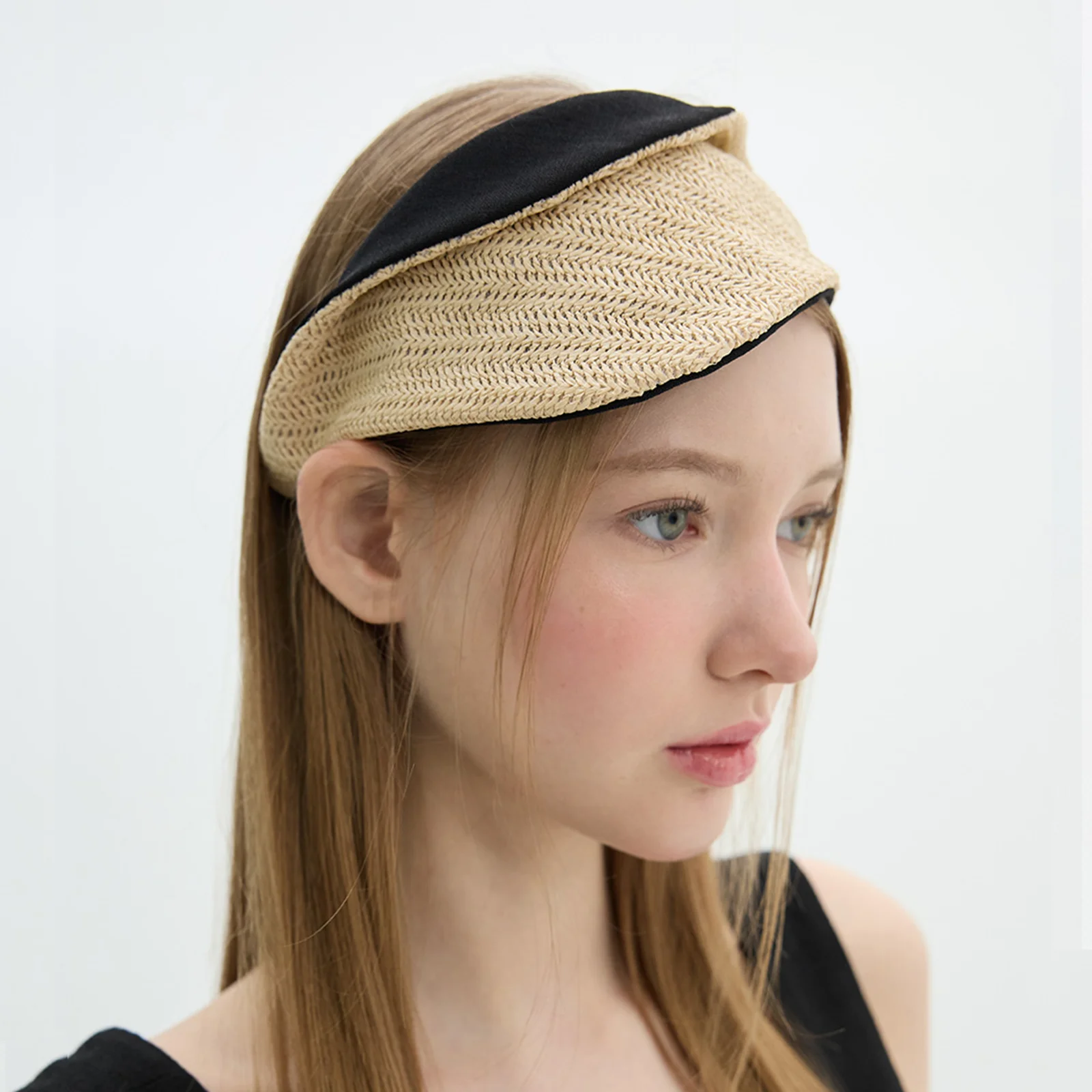 Folding Fascinator - Straw