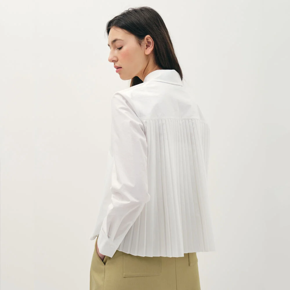 back pleats shirt_white