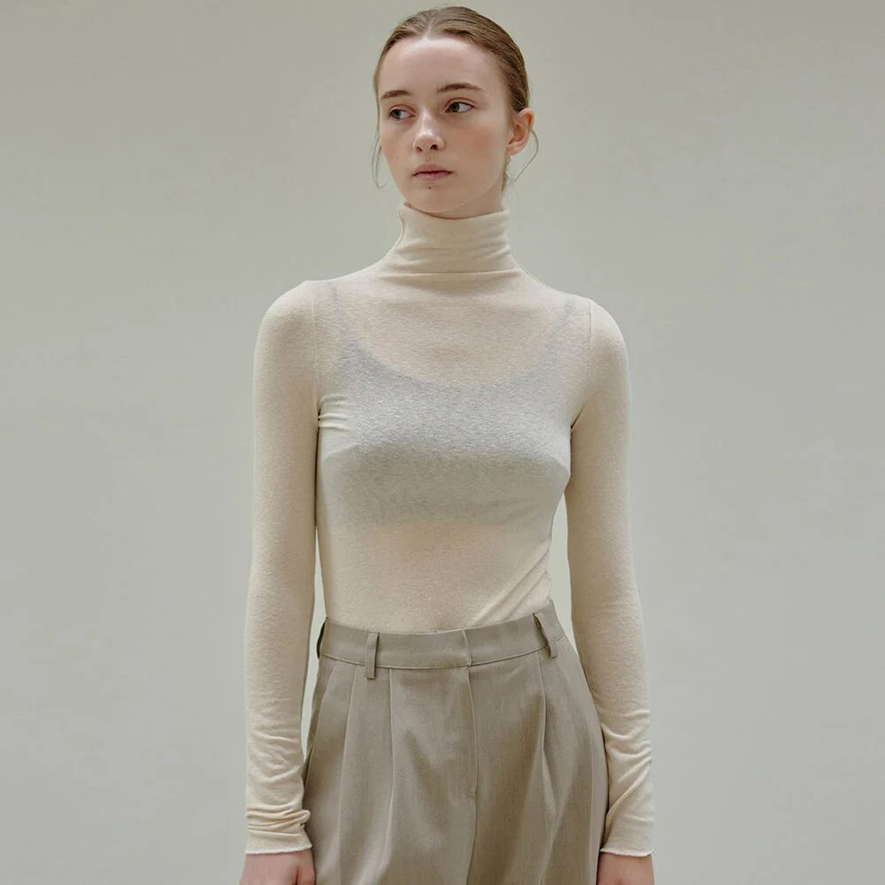 TURTLENECK SLIM KNIT TOP_5 COLOR
