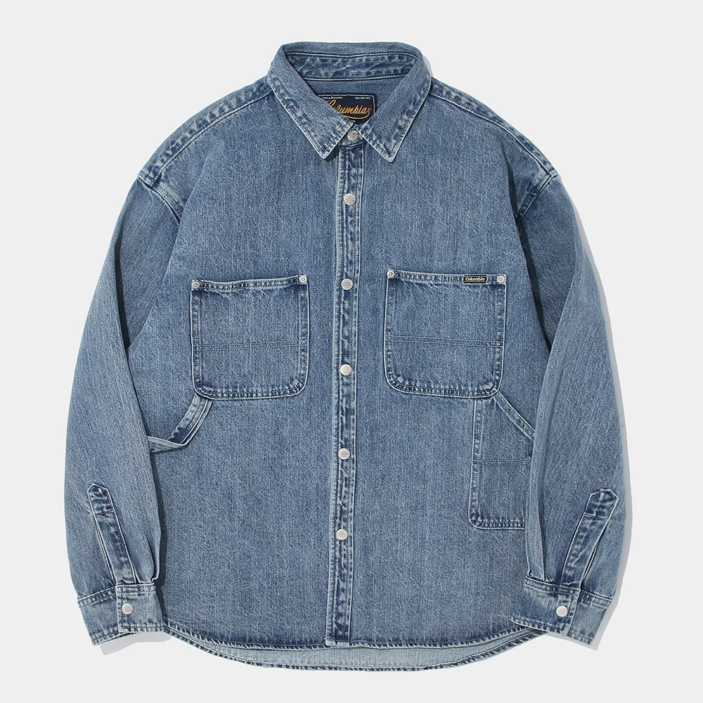 UTILITY DENIM SHIRT JACKET_LIGHT JEANS
