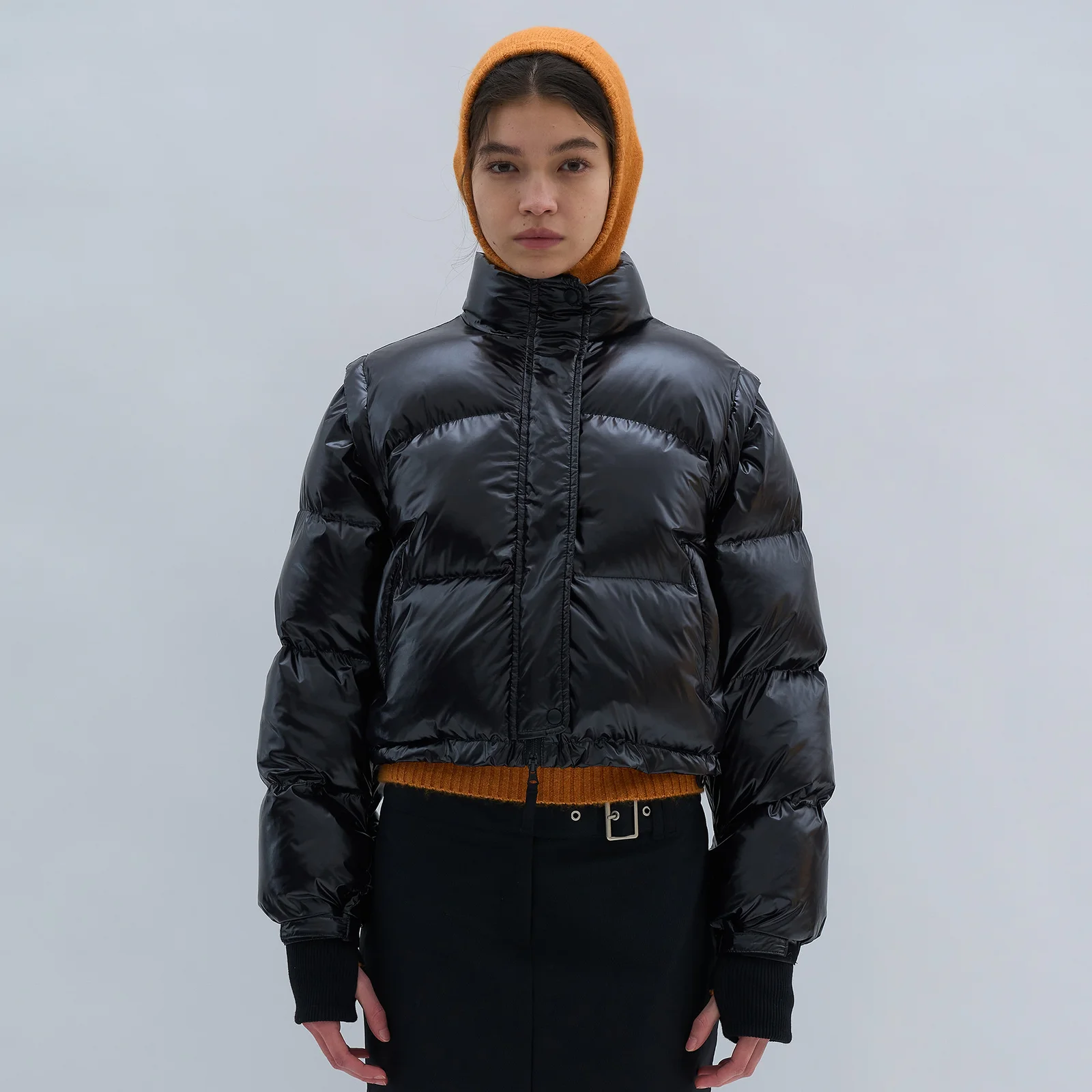 2WAY CROP PUFFER JACKET_BLACK