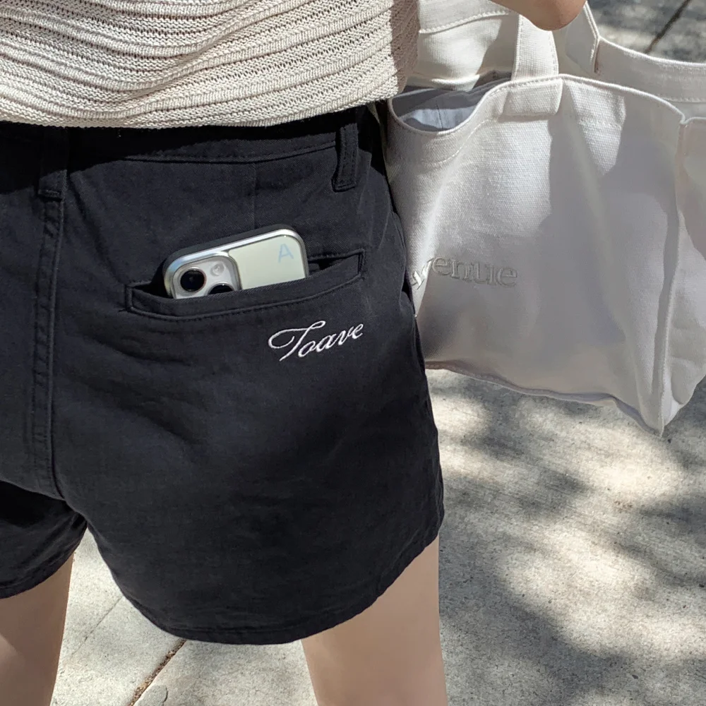 Low Basic Cotton Short Pants (Navy)
