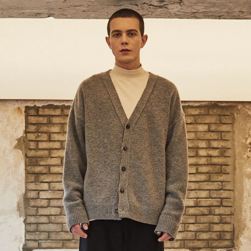 DEER WOOL CARDIGAN GREY