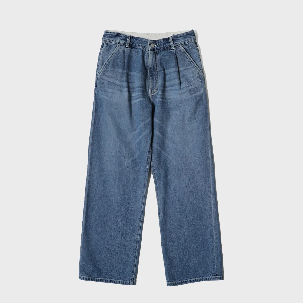 Corrigin One Tuck Denim Pants Normal Navy