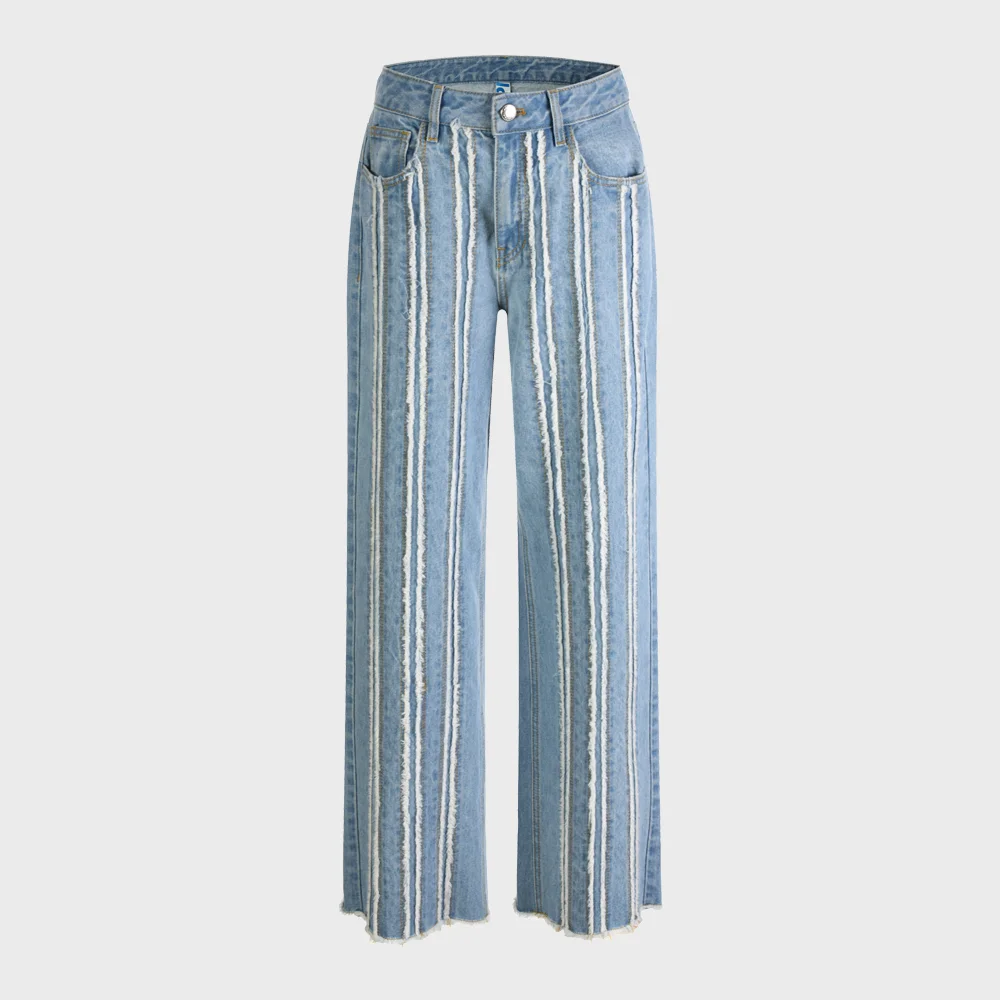 DAMAGE CUTTING DENIM PANTS BLUE BP2DP004