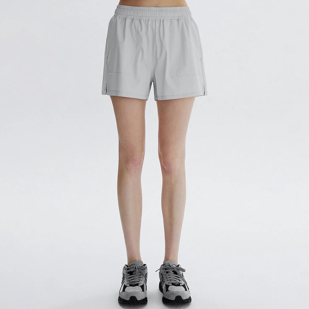 Poly-Span Relaxed Fit Shorts (Light Grey)