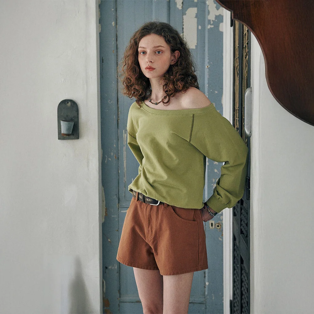 Sena Cotton Shorts Washed Brown